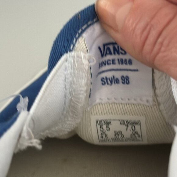 Vans Blue Anaheim Factory Classic Slip-On 98 DX Canvas Sneakers Shoes Size 7 - Picture 8 of 8